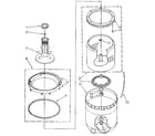 Kenmore 11081862810 agitator, basket and tub diagram