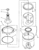 Agitator, basket and tub
