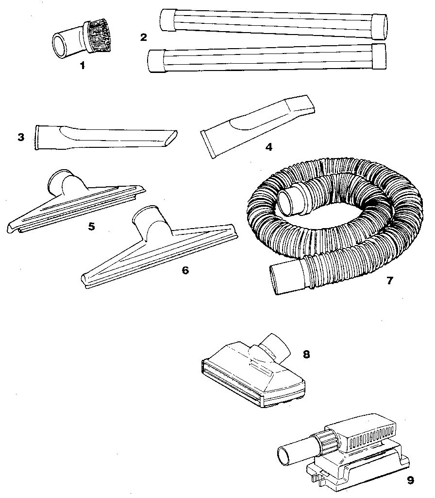 2-1/2" diameter plastic accessories