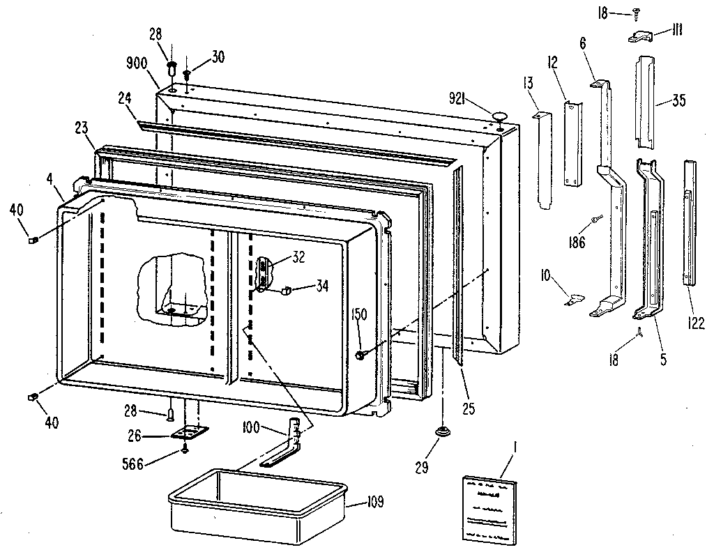 Freezer door