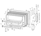 Kenmore 3638704411 freezer door diagram