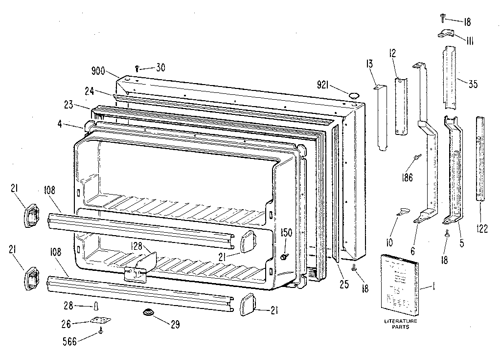 Freezer door