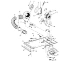 Kenmore 41789870710 dryer motor, blower, belt diagram