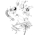 Kenmore 41789875110 dryer motor, blower, belt diagram