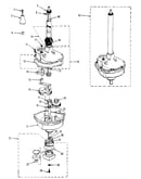 Transmission, water seal, lower bearing asmy.