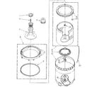 Kenmore 11081864110 agitator, basket and tub diagram