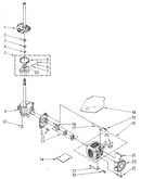 Brake, clutch, gearcase, motor and pump