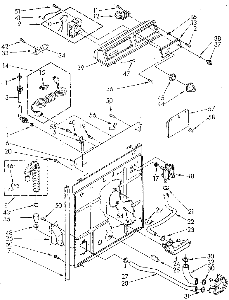 Console and rear panel