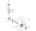 Kenmore 11081821110 brake, clutch, gearcase, motor and pump diagram