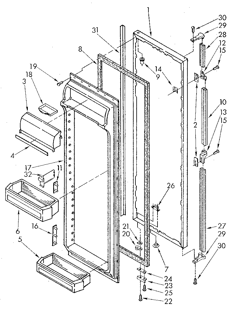 Refrigerator door