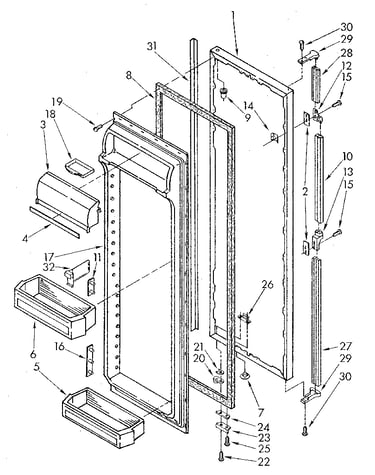 Refrigerator door