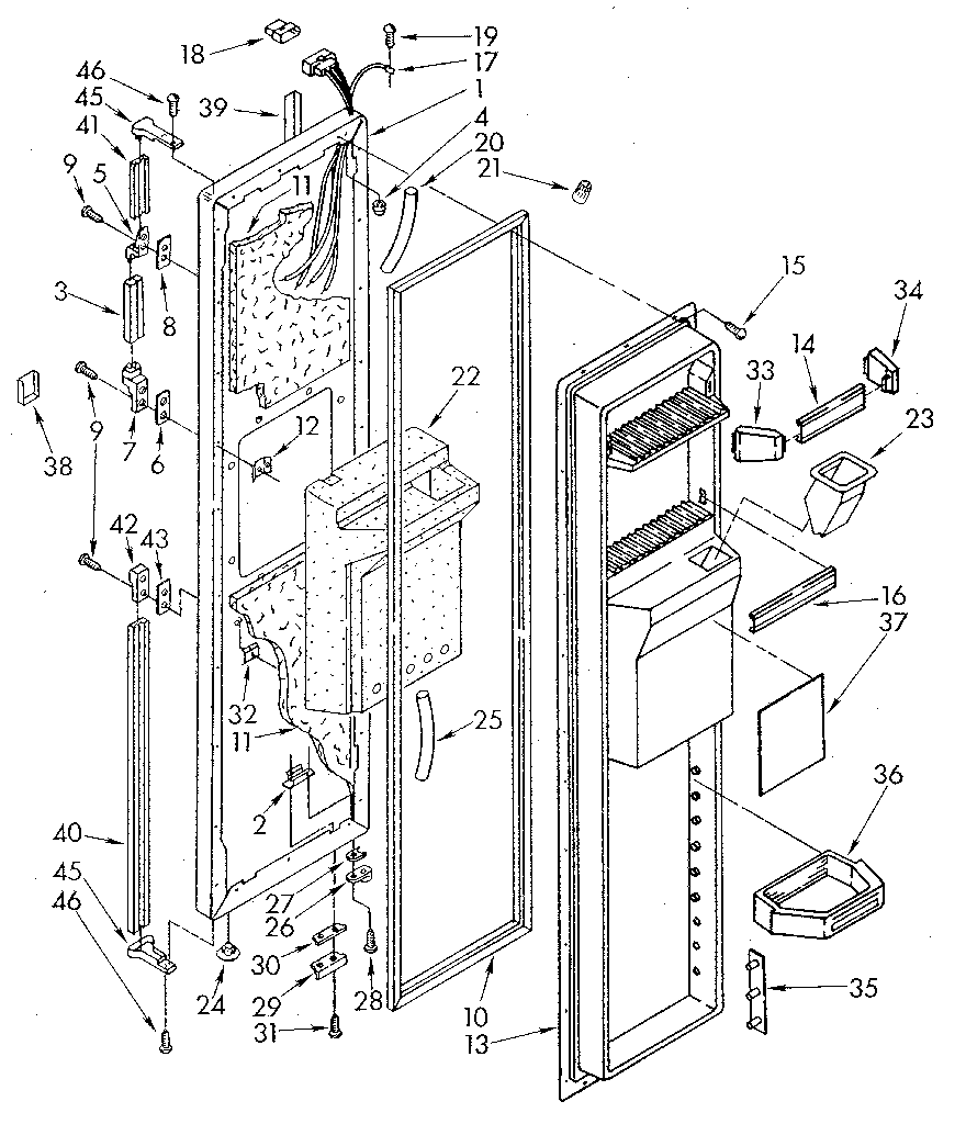 Freezer door