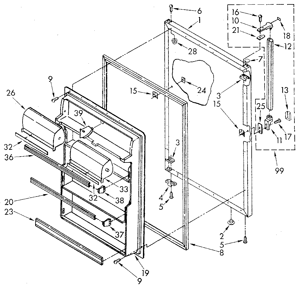 Refrigerator door