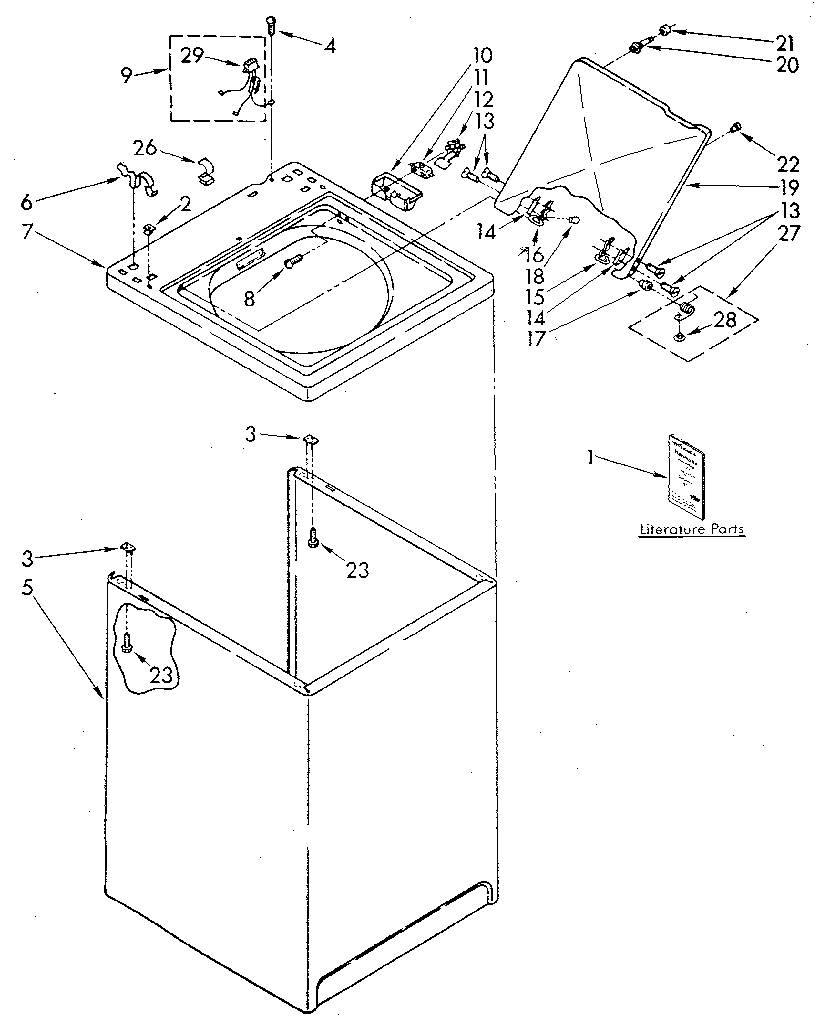 Top and cabinet