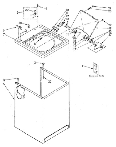 Top and cabinet