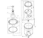 Kenmore 11081810110 agitator, basket and tub diagram