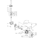 Kenmore 11081810110 brake, clutch, gearcase, motor and pump diagram