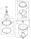 Agitator, basket and tub