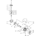 Kenmore 11081820110 brake, clutch, gearcase, motor and pump diagram