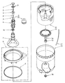 Agitator, basket and tub