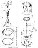 Agitator, basket and tub