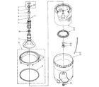 Kenmore 11082870310 agitator, basket and tub diagram