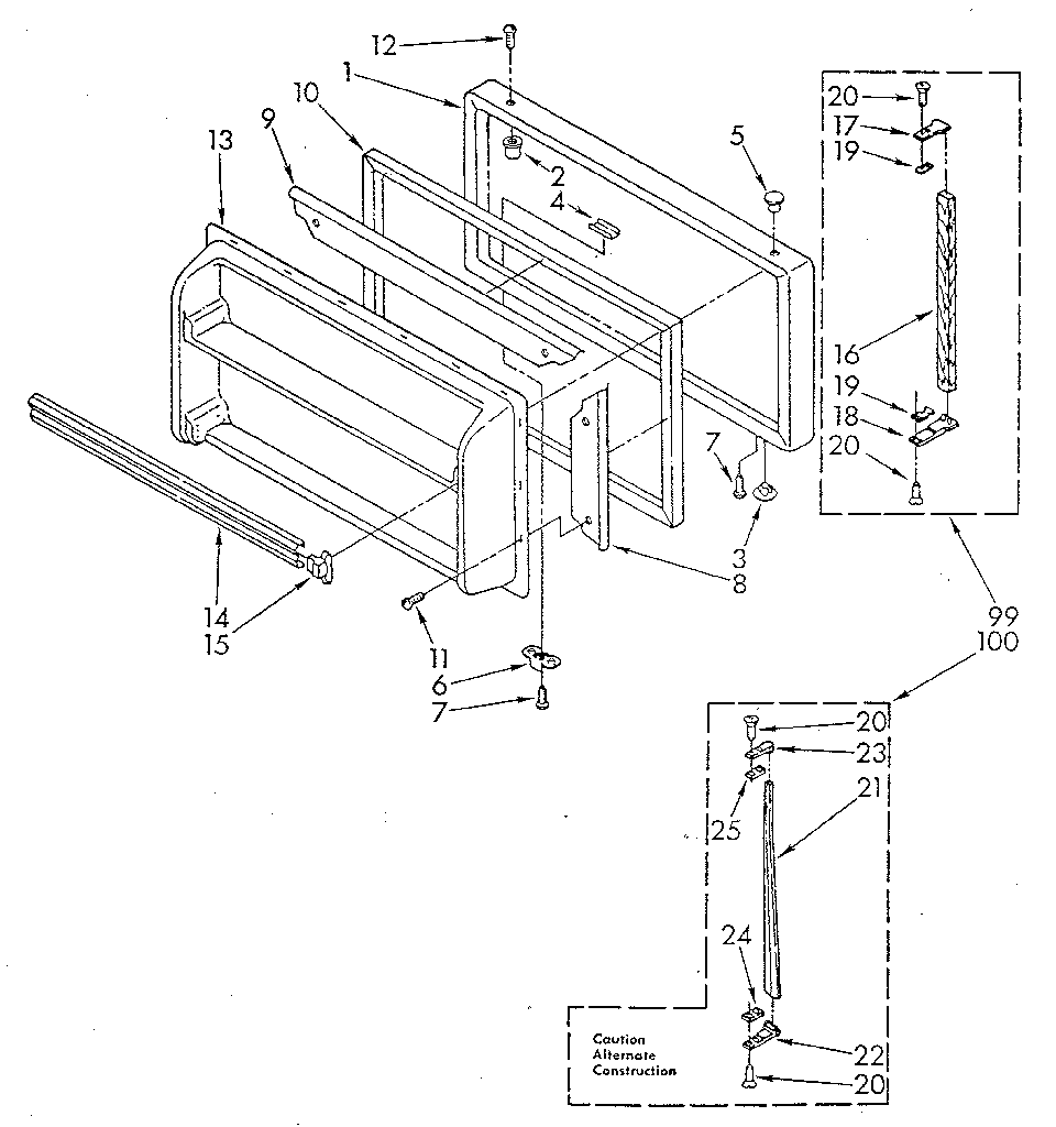 Freezer door