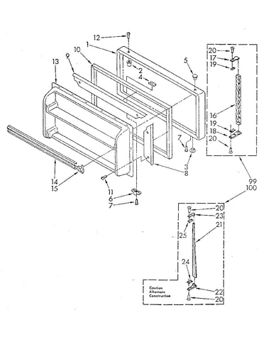 Freezer door