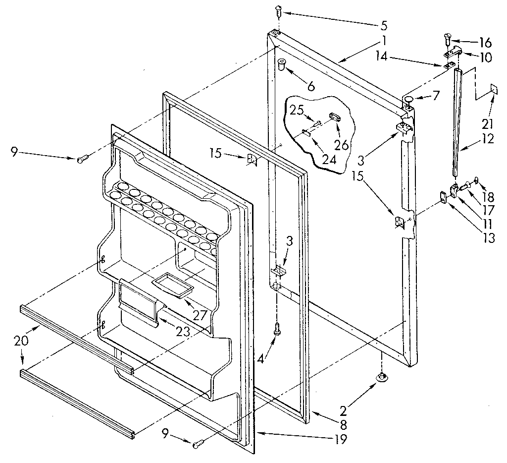 Refrigerator door