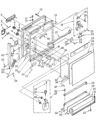 Door and toe panel