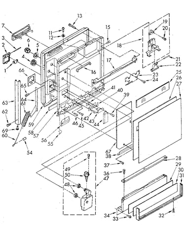 Door and toe panel