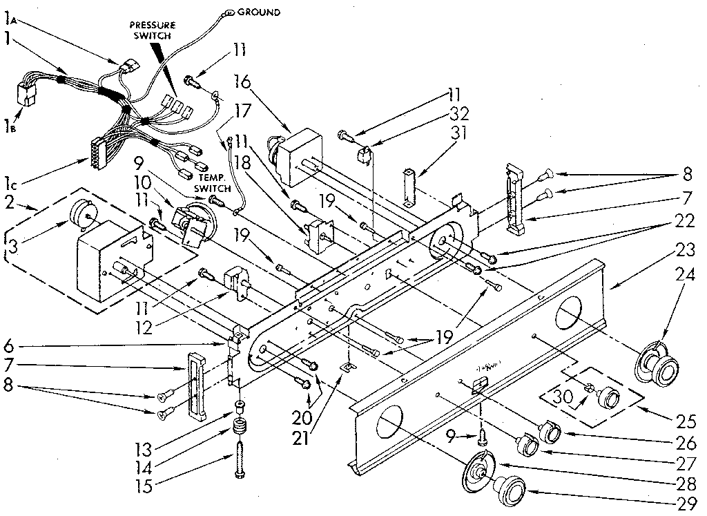 Washer/dryer control panel