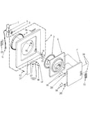 Dryer front panel and door