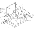 Sears 11089675610 washer top and lid diagram