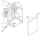 Sears 11089675810 washer cabinet diagram