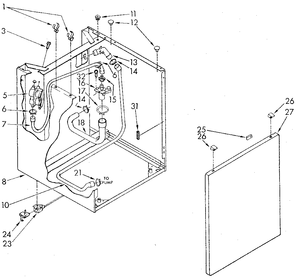 Washer cabinet