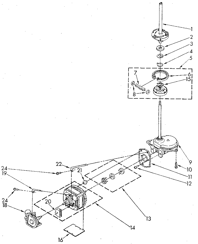 Brake, clutch, gearcase, motor, and pump