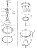 Agitator, basket and tub