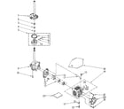 Kenmore 11082874610 brake, clutch, gearcase, motor and pump diagram
