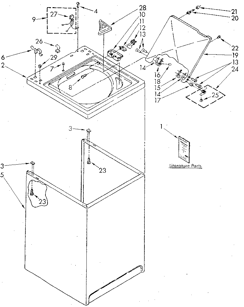 Top and cabinet