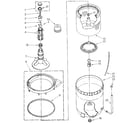 Kenmore 11082477820 agitator, basket and tub diagram