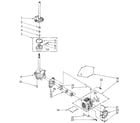 Kenmore 11082477720 brake, clutch, gearcase, motor and pump diagram