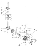 Brake, clutch, gearcase, motor and pump