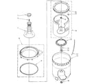 Kenmore 11082427320 agitator, basket and tub diagram