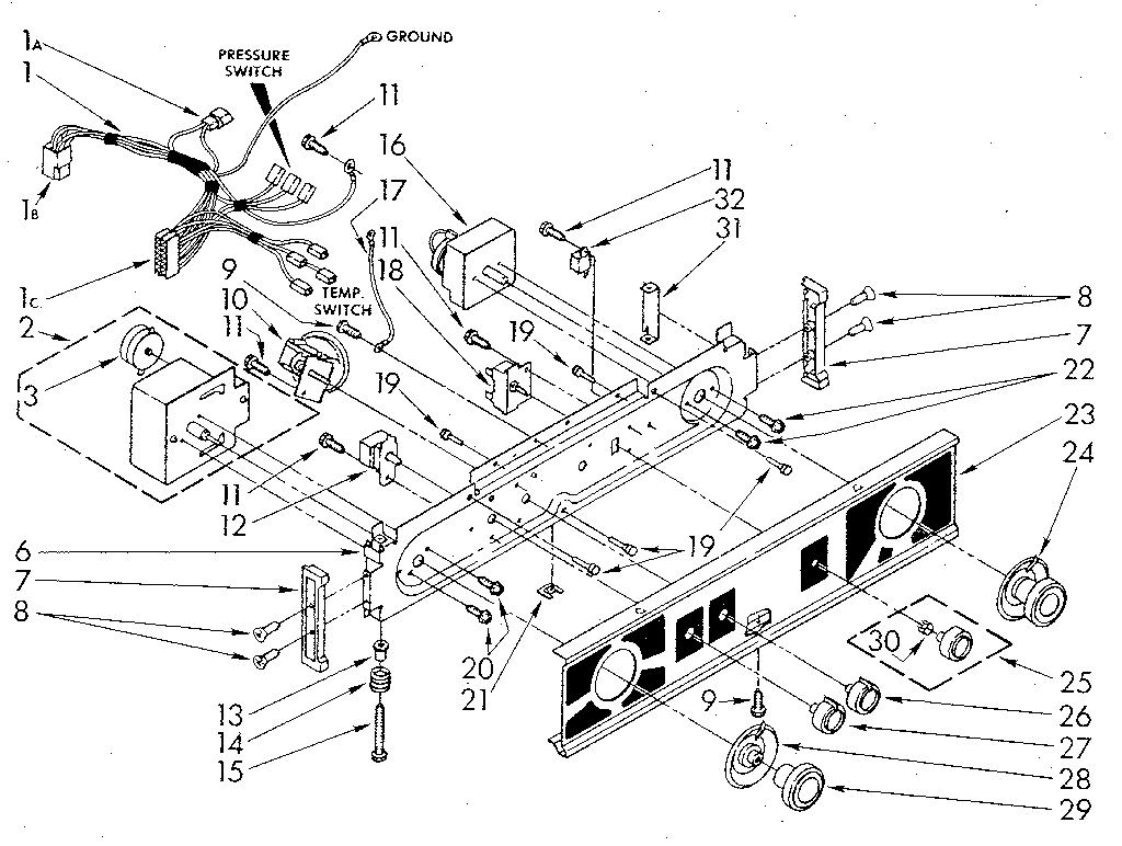 Washer/dryer control panel
