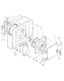 Dryer front panel and door