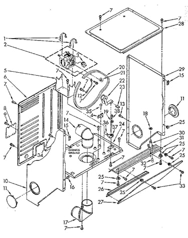 Dryer cabinet and motor