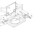 Kenmore 11088675810 washer top and lid diagram