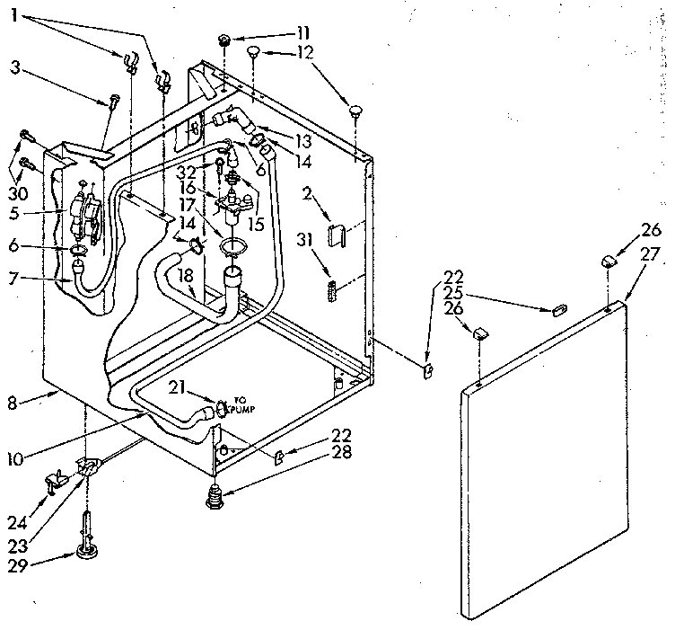 Washer cabinet