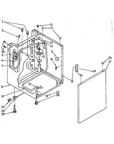 Washer cabinet